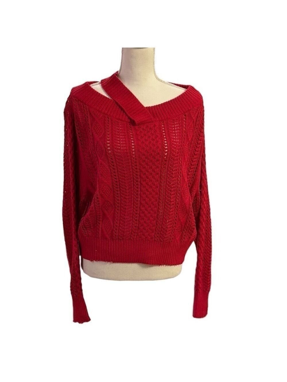 RtA Beckett Vermill Red Sweater NWT Size Large